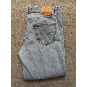 levis 550 relaxed fit jeans mens Size 36x32 Light Wash
